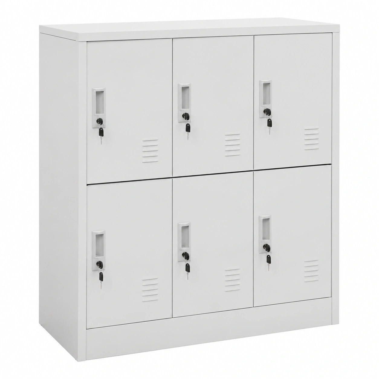 Conjunto de 5 Taquillas de Acero Gris Claro para Vestuario 90x45x92,5 cm