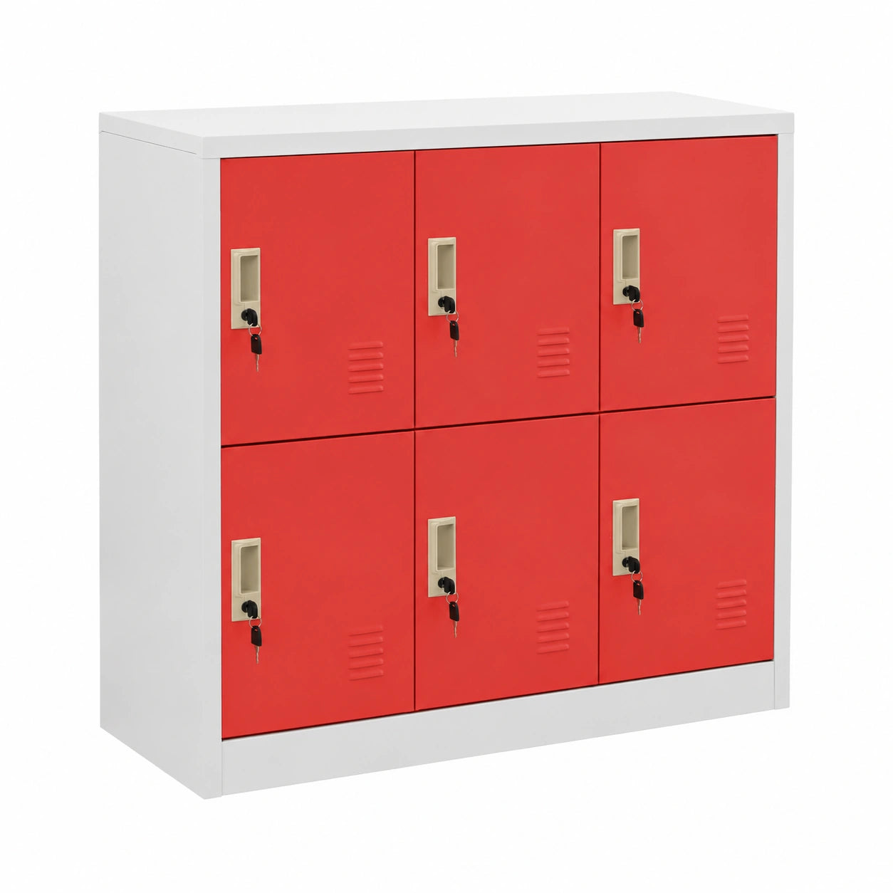 Armarios Taquillas de Acero para Vestuario 2 Unidades en Gris y Rojo 90x45x92,5 cm