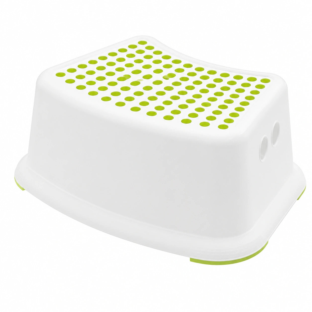 Taburete Infantil Doble Antideslizante Verde y Blanco