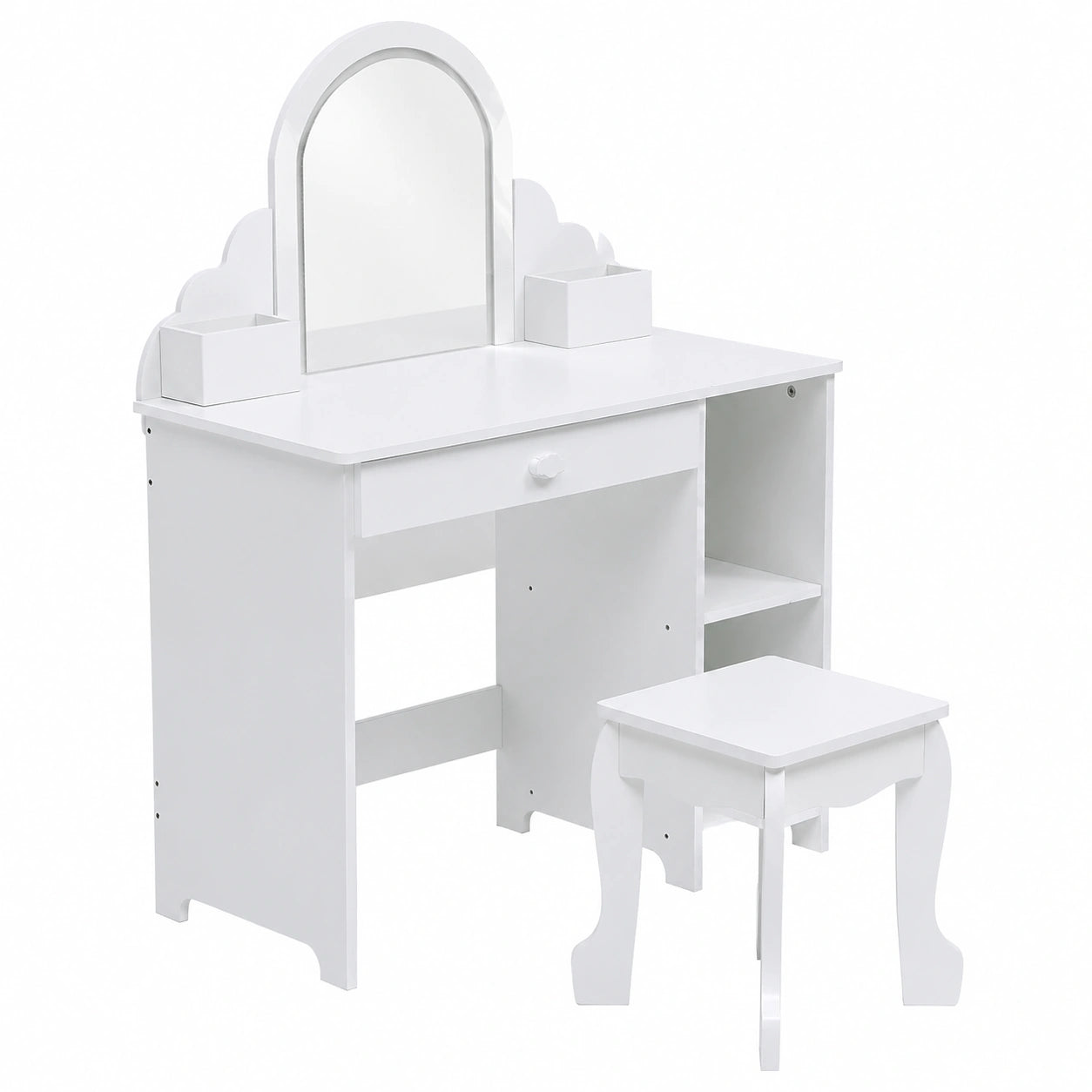 Set de Maquillaje Infantil 2 en 1 con Espejo Iluminado y Almacenaje