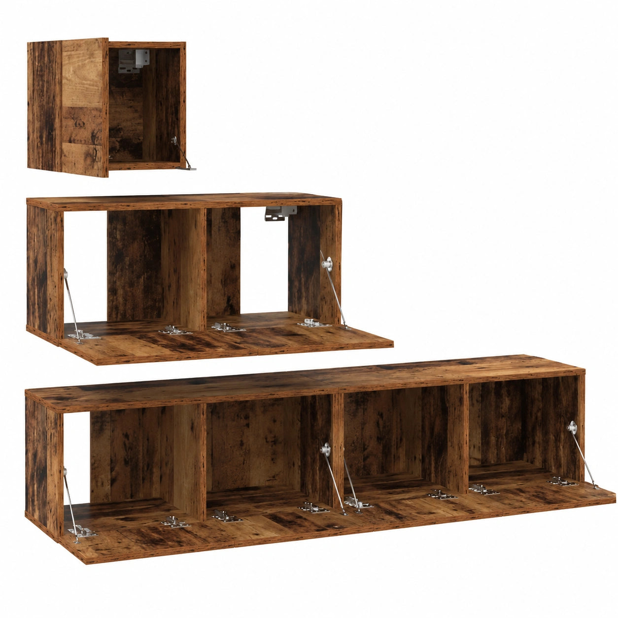 Estantería Esquinera de Madera Reciclada 33x33x165 cm