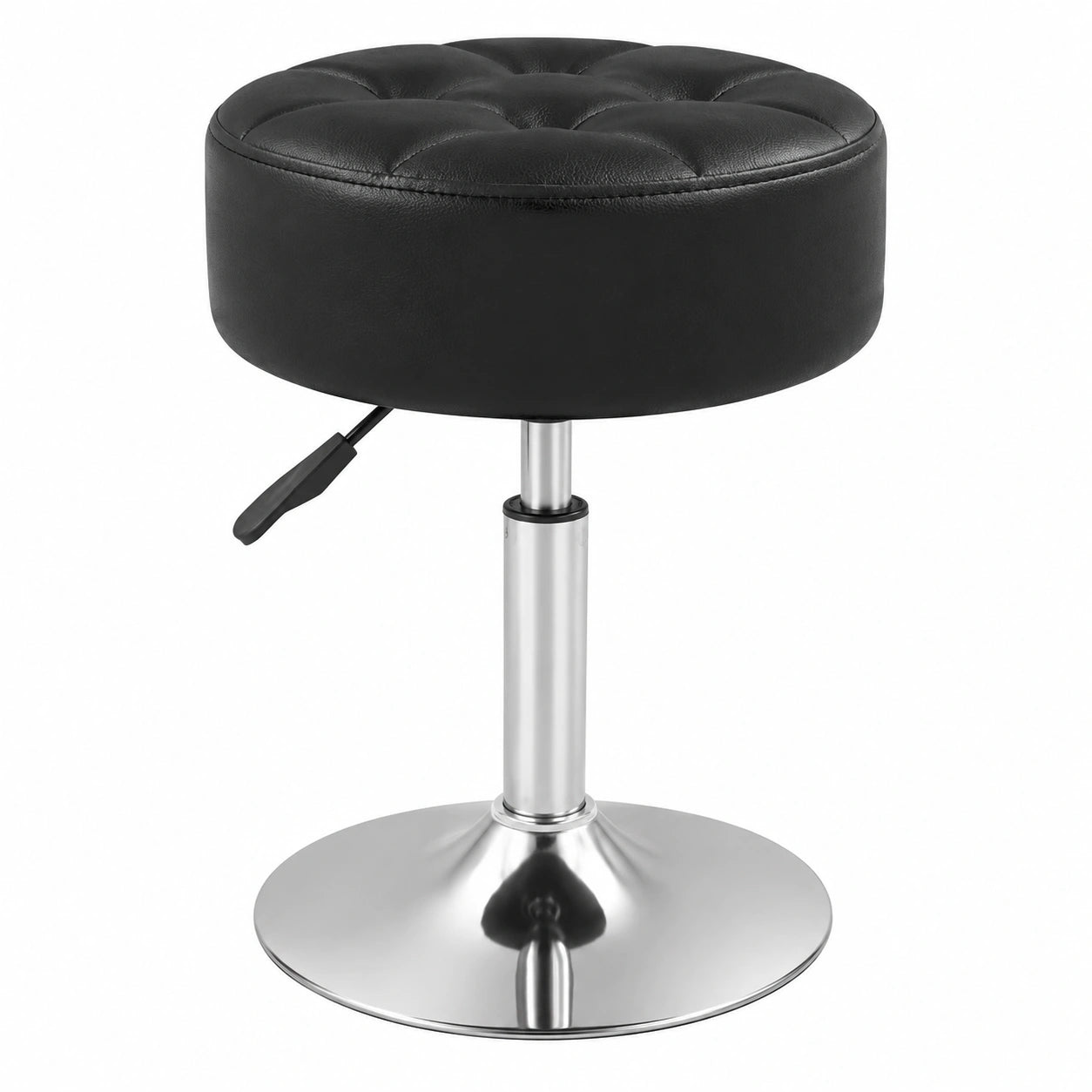 Taburete Giratorio de Piel Sintética con Altura Ajustable, Ideal para Hogar y Spa
