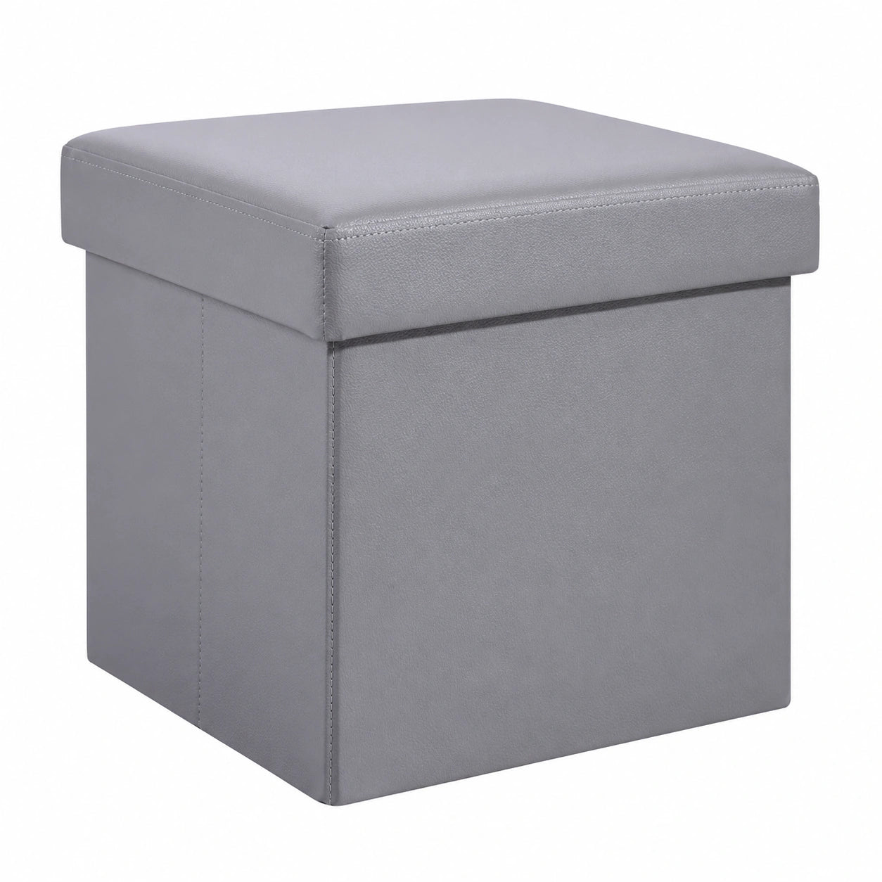 Otomana Plegable de Almacenamiento GREATOYAR, Taburete Multifuncional 38x38x38cm, Gris
