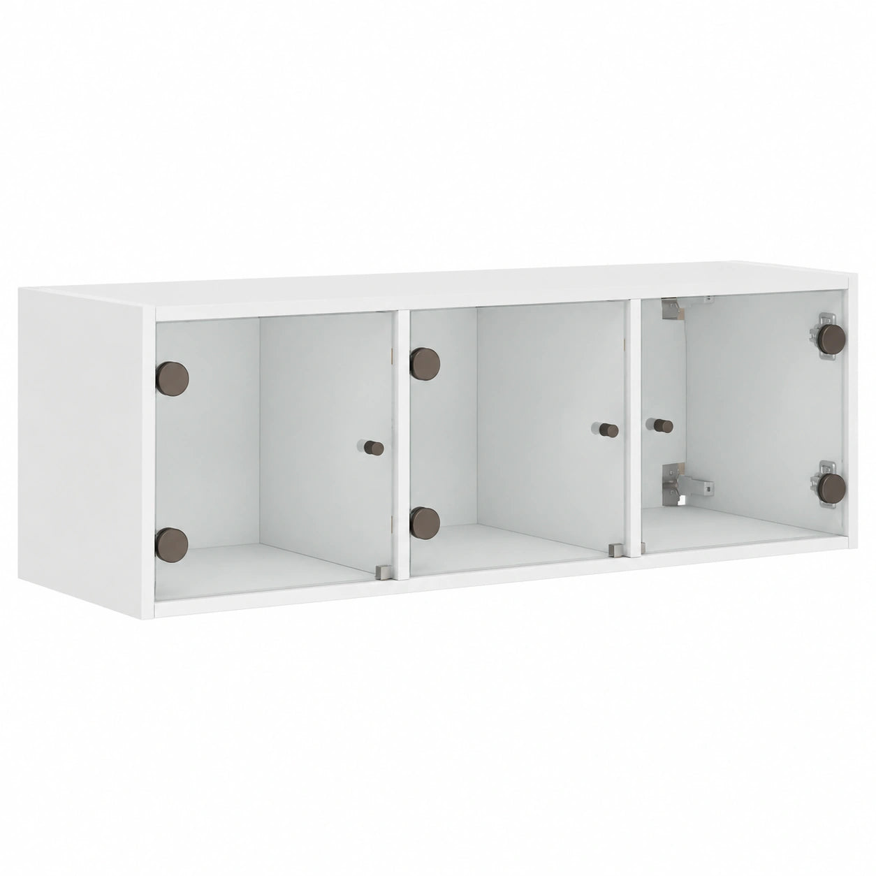 Armario de Pared Blanco con Puertas de Vidrio, 102x37x35 cm, Almacenamiento Moderno