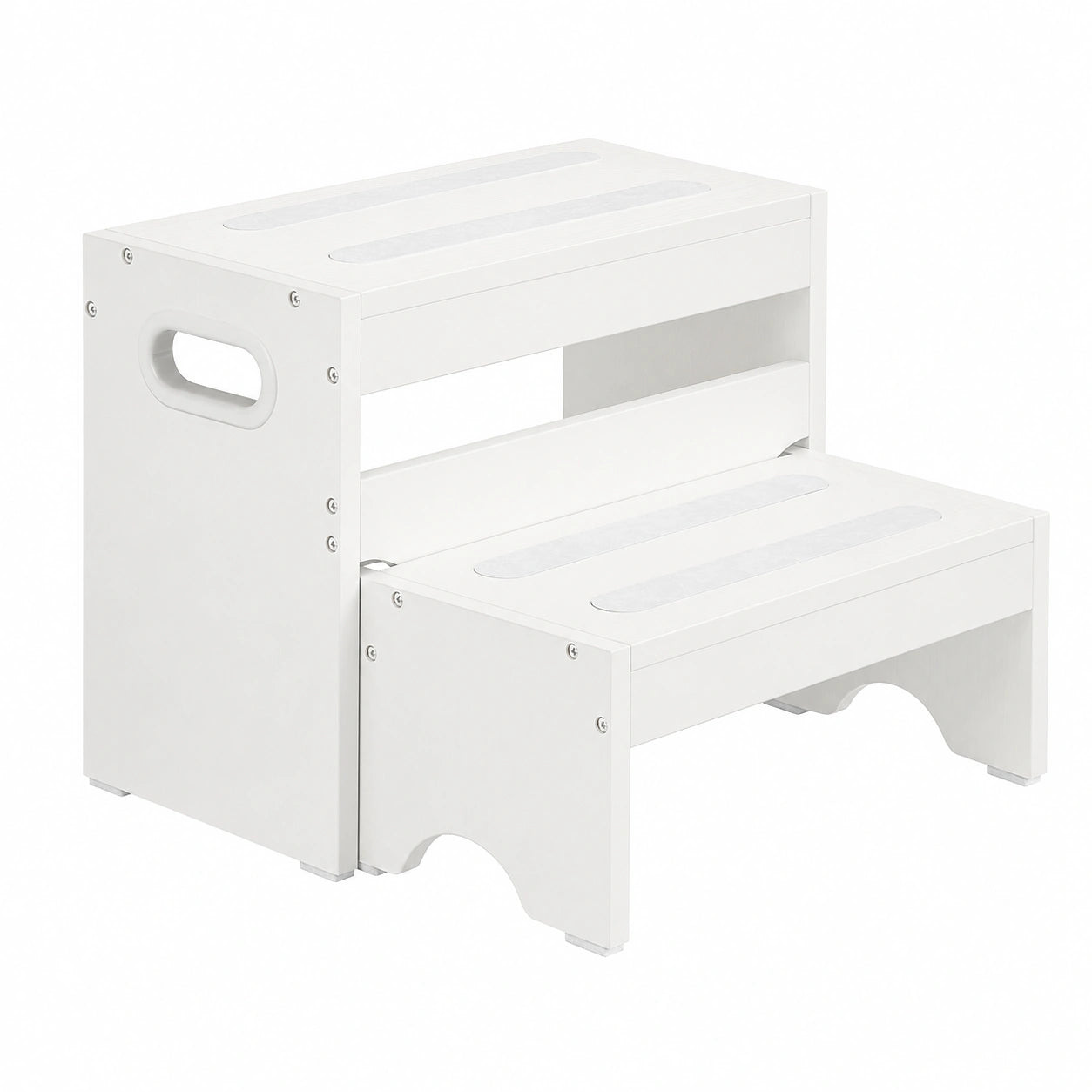 HOOBRO Banco Infantil Ajustable, Taburete con Asas y Base Antideslizante para Cocina, Baño y Habitación