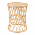Taburete Redondo de Bambú Natural 31x41 cm