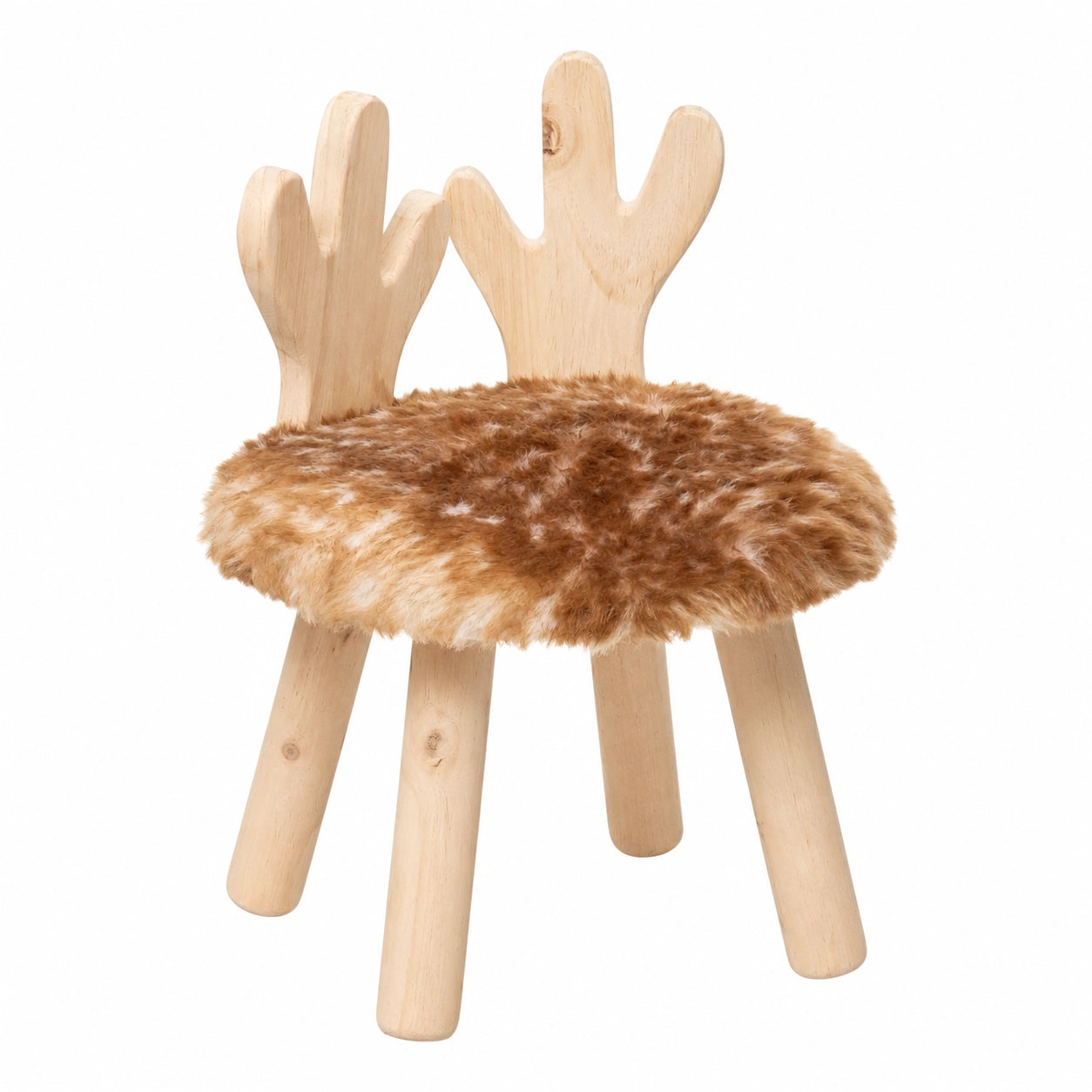 Taburete Infantil de Ciervo, Madera, 28x38 cm, Decoración y Comfort