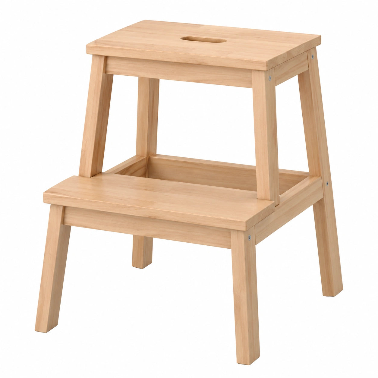 Taburete de madera maciza BEKVAM de 50 cm, color álamo