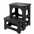 Escalera Plegable de 2 Escalones para Adultos y Niños, Taburete Antideslizante Portátil, Soporta hasta 150 kg