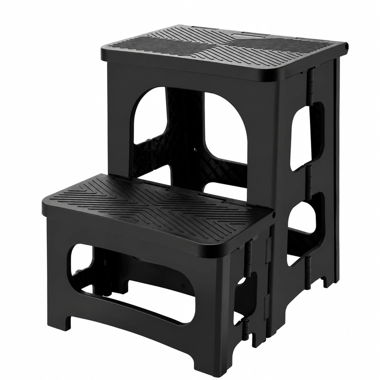 Escalera Plegable de 2 Escalones para Adultos y Niños, Taburete Antideslizante Portátil, Soporta hasta 150 kg