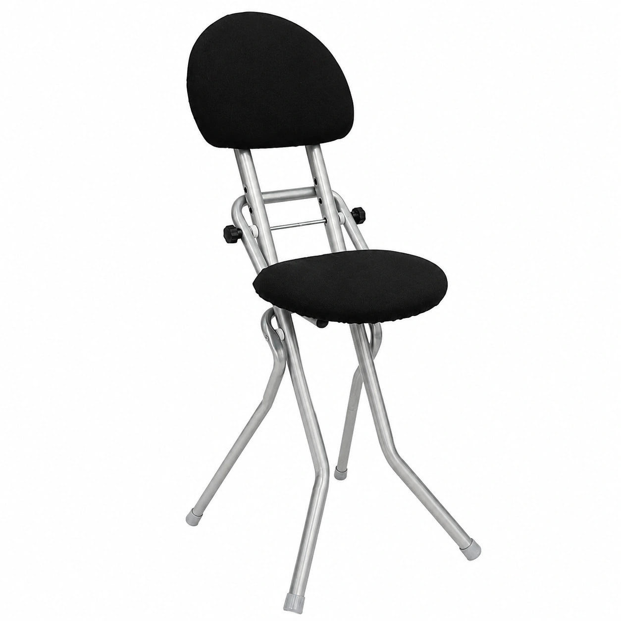 Silla Plegable Ergonómica ELONEO - Acolchada, Antideslizante, Ajustable en 3 Alturas, Soporta hasta 120 kg, Compacta y Espacialmente Eficiente (Plateado)