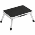 Taburete Plegable Antideslizante de Acero, Capacidad 150 kg, Blanco