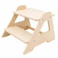 Taburete Infantil de Madera Natural para Baño | Diseño Moderno Seguro | Escalón de Aprendizaje Ecológico | Fabricación Europea