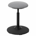 Taburete Ergonómico de Trabajo, Ajustable en Altura, Tela Gris