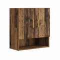 Armario de Pared de Madera Reciclada 60x31x70 cm, Almacenamiento Autónomo