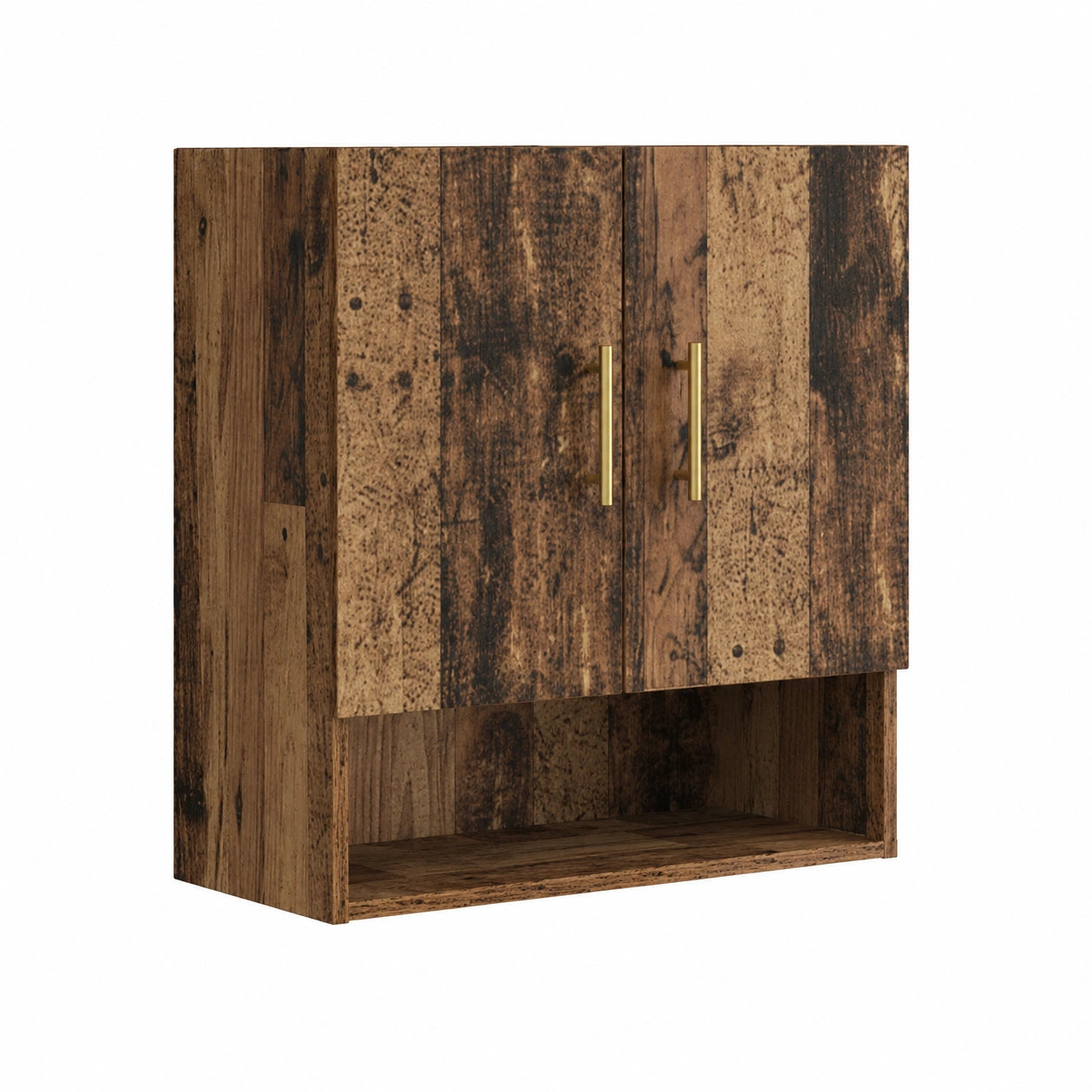 Armario de Pared de Madera Reciclada 60x31x70 cm, Almacenamiento Autónomo