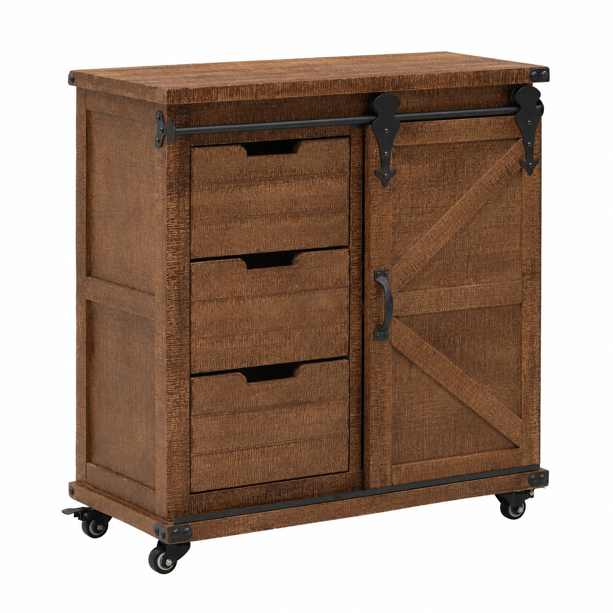 Armario de Almacenaje de Madera de Abeto Marrón 64x34x75 cm